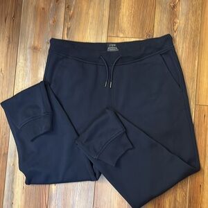 New! Men’s J.Crew Factory Authentic Fleece Jogger Pants Navy Blue Size Medium M